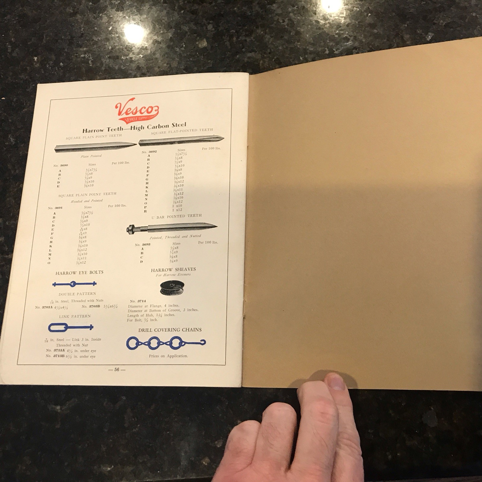 1946 Catalog Vesco Vehicle Supply Co Cairo IL With price sheet