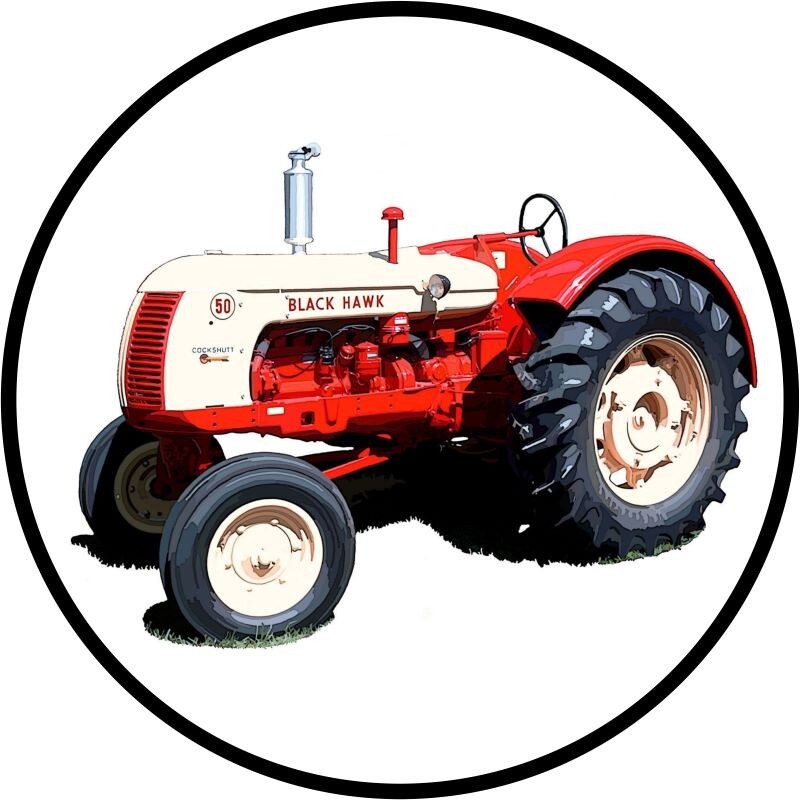 Cockshutt Black Hawk Tractor NEW Sign: 14&Prime; Dia. Round USA STEEL