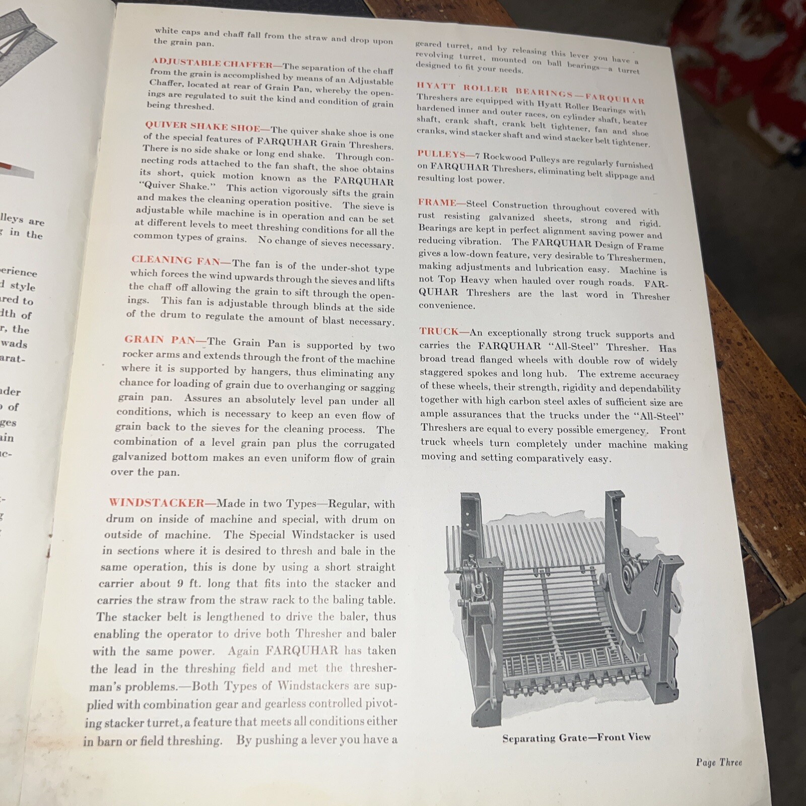 Rare Farquhar Machinery Brochure York, PA All Steel Threshers