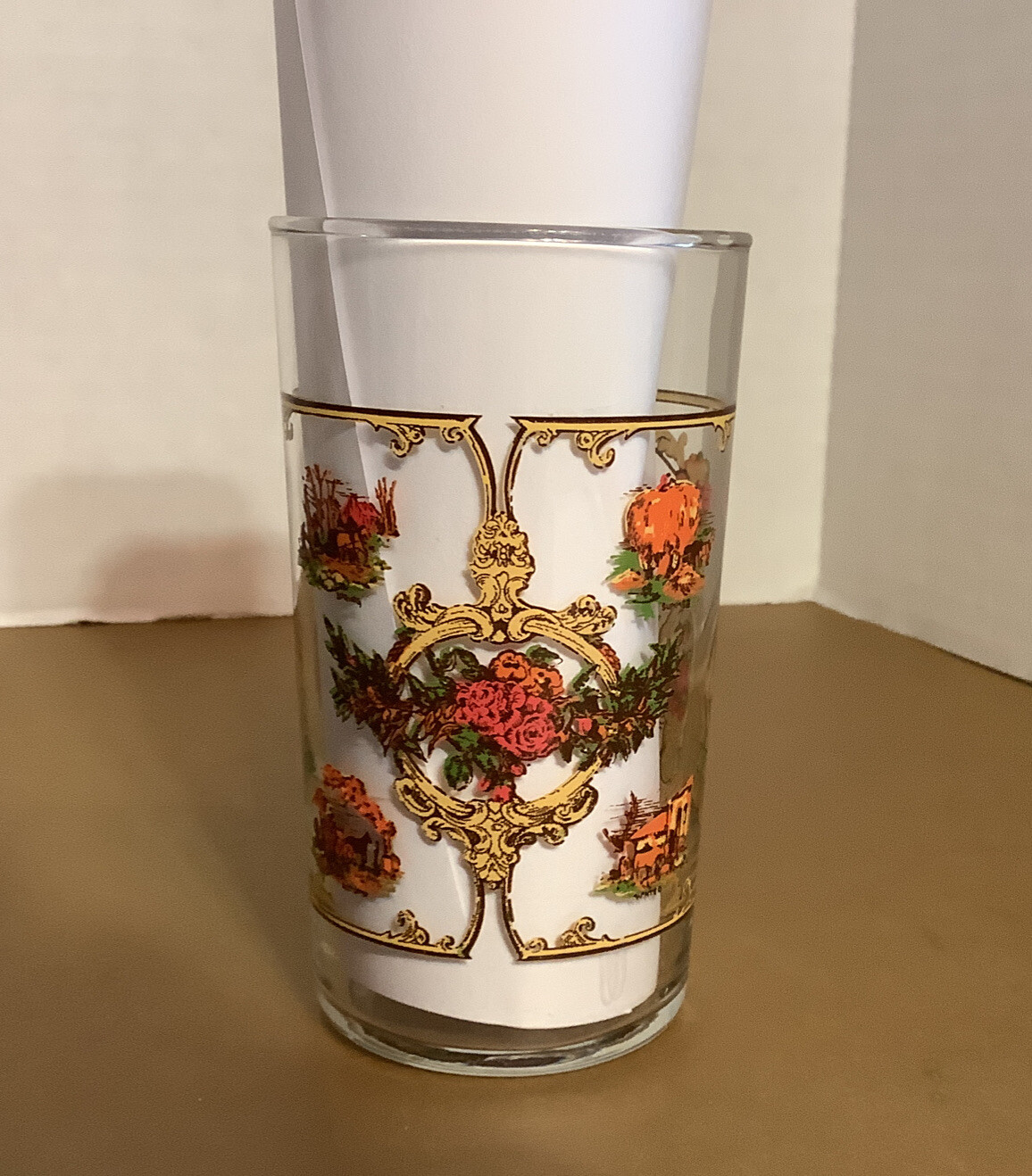 Vintage The Old Farmers Almanac Juice Set Carafe And 2 Glasses