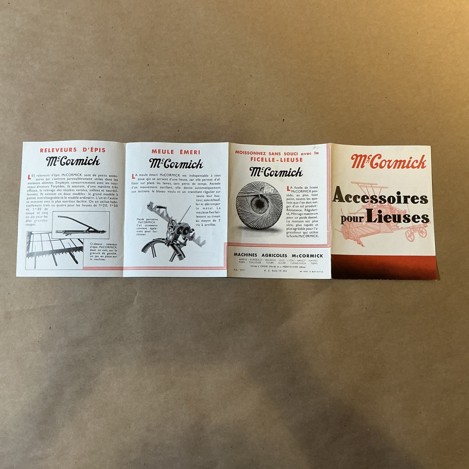 Group Of 7 French McCormick Deering Brochures As Is INV-P0904