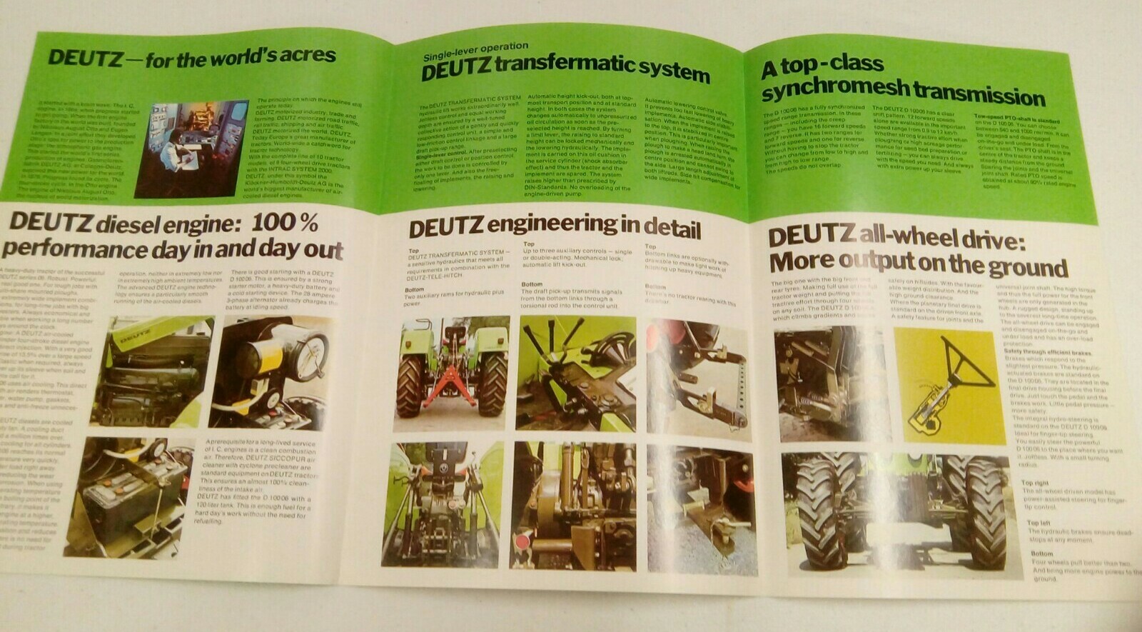 VINTAGE 1975 DEUTZ D10006 DIESEL TRACTOR CATALOG SALES BROCHURE BRAUN ANN ARBOR