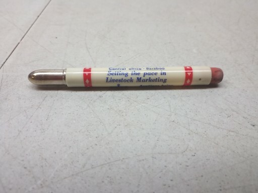 Equity Cooperative Livestock Sales Baraboo Wisconsin Vtg Ag Ad Bullet Pencil
