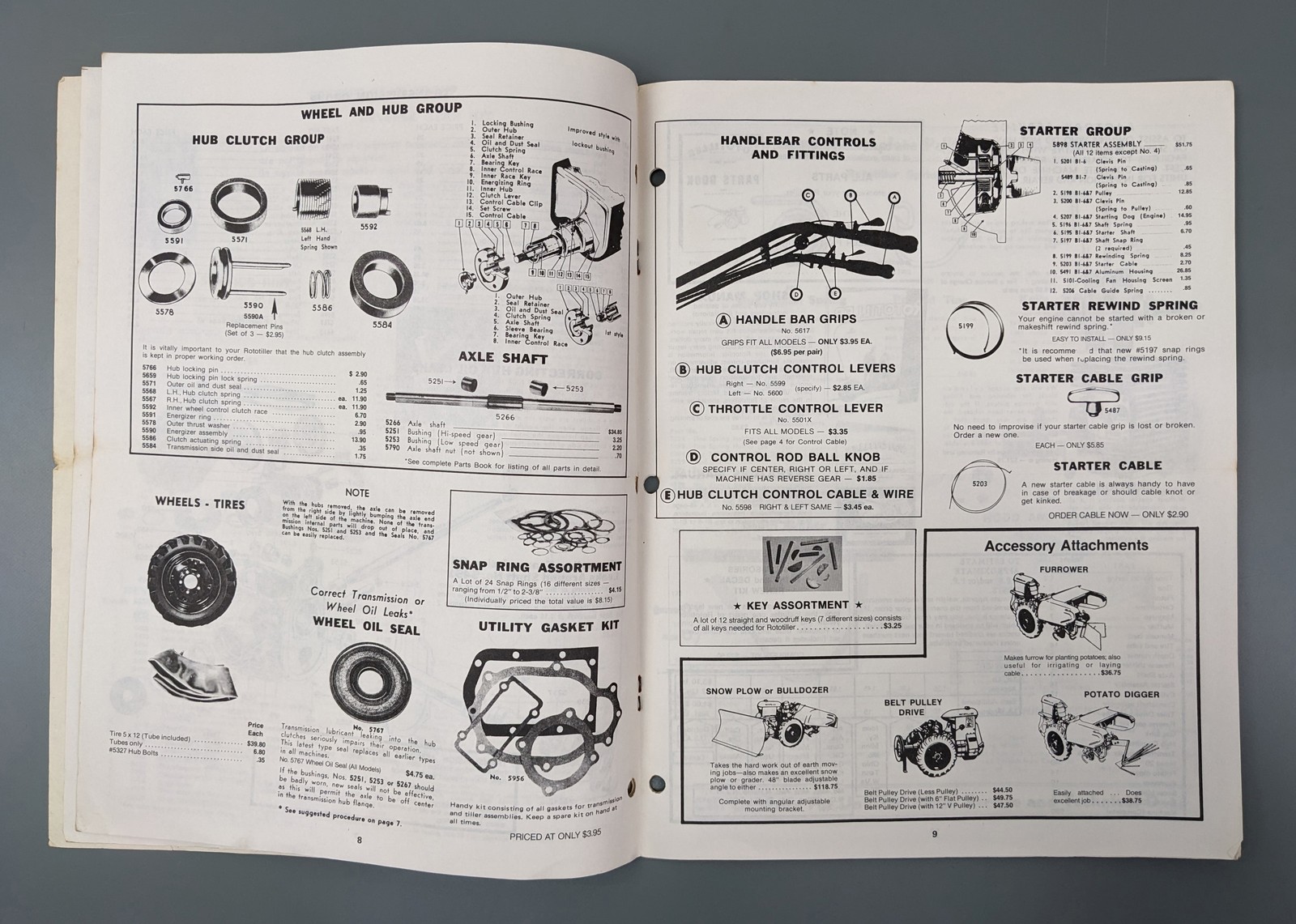 VTG Frazer Farm Equipment 1985 Rototiller Factory Parts + Price Catalog