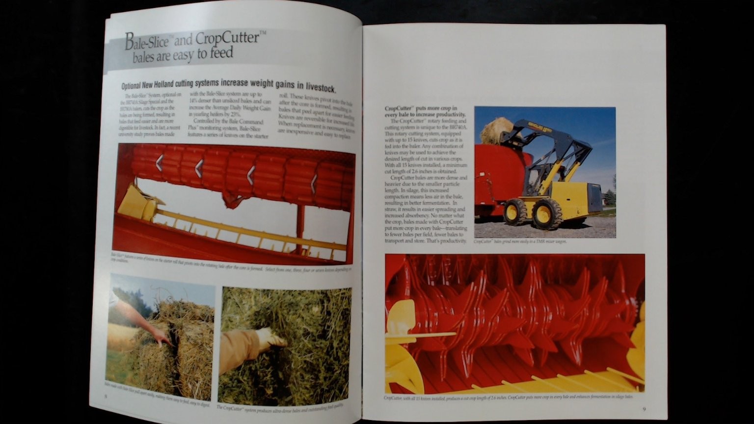 New Holland Roll-Belt Round Balers Brochure Vintage Agricultural Advertising
