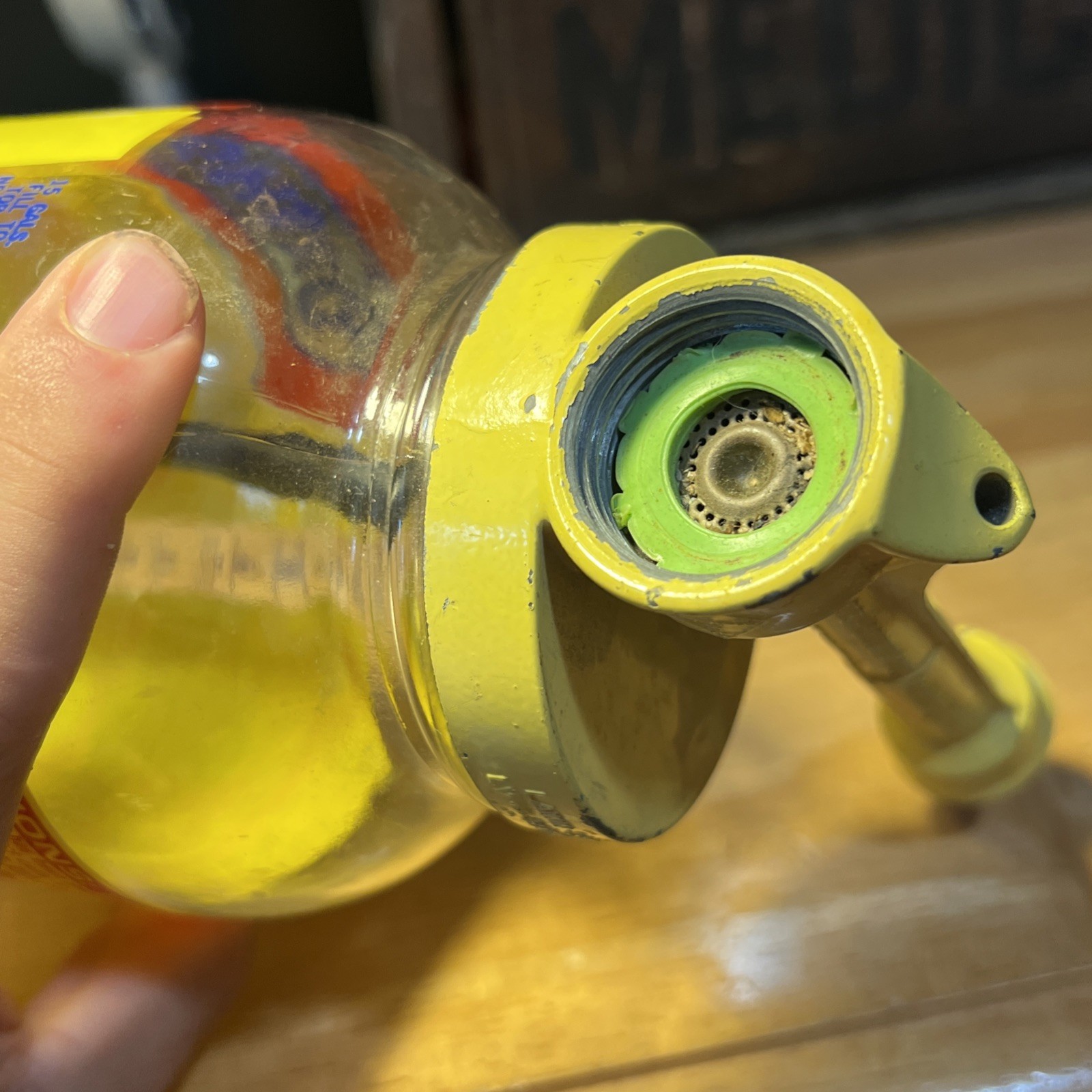 Vintage ACL Jar Bottle Ortho Lawn Sprayer Chevron Chemical Hayes California