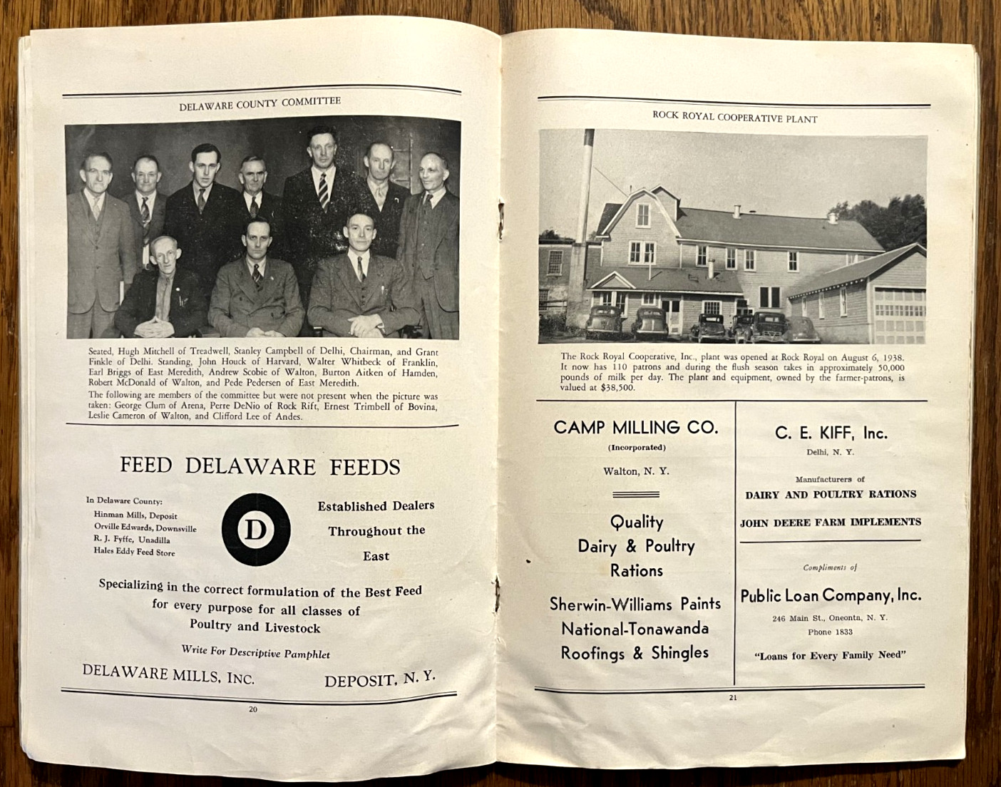 Dairy Farmers Union DFU 1940-41 Journal NYS Milk Plant & County photos local ads