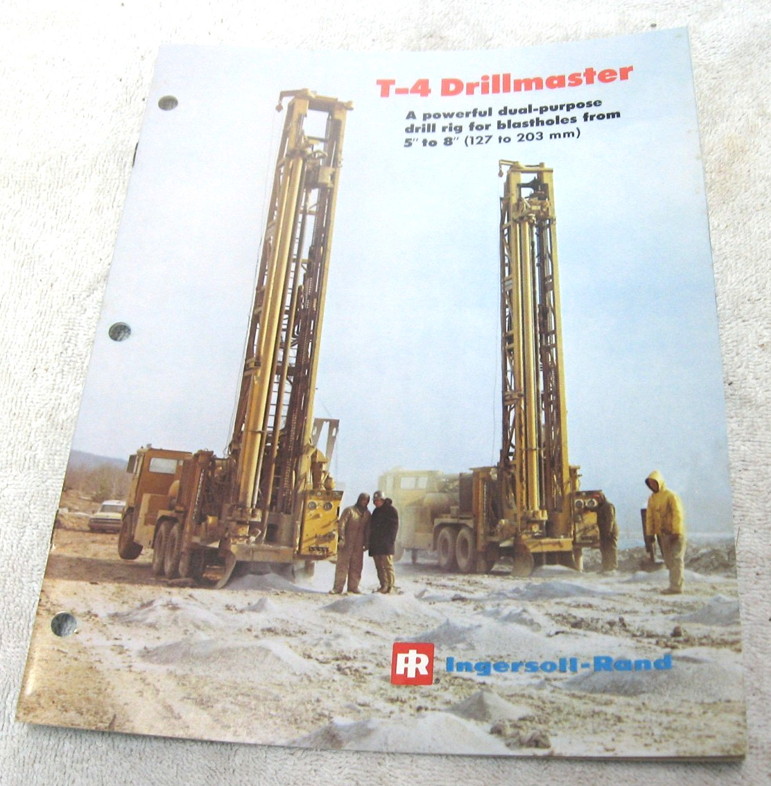 VINTAGE 1976 INGERSOLL RAND T4 DRILLMASTER DRILL RIG 5 8 IN BROCHURE ORIGINAL