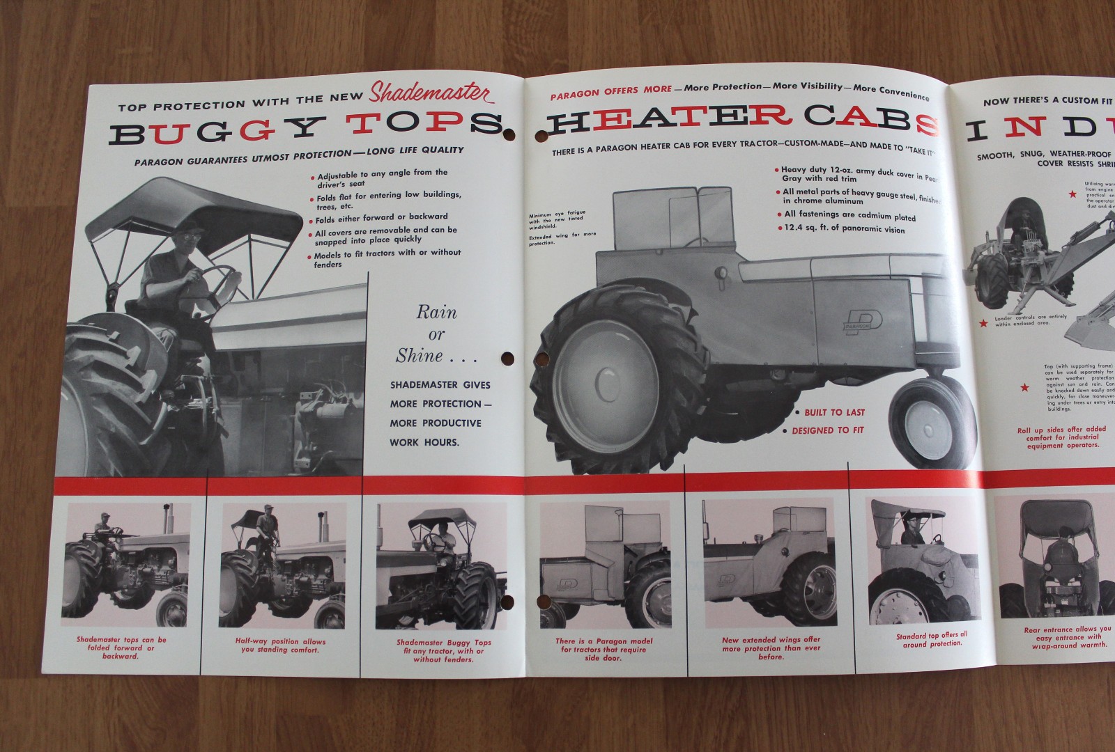 Vintage 1963 1964 Paragon Farm Tractor Heater Cab Top Brochure Garden Catalog