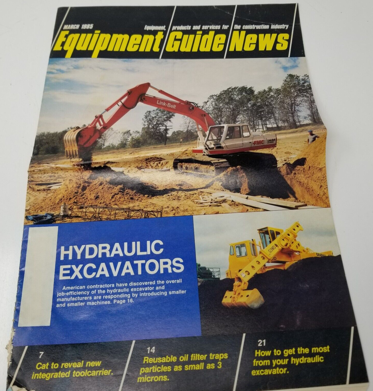 Construction Equipment Guide News March 1985 Hydraulic Excavators