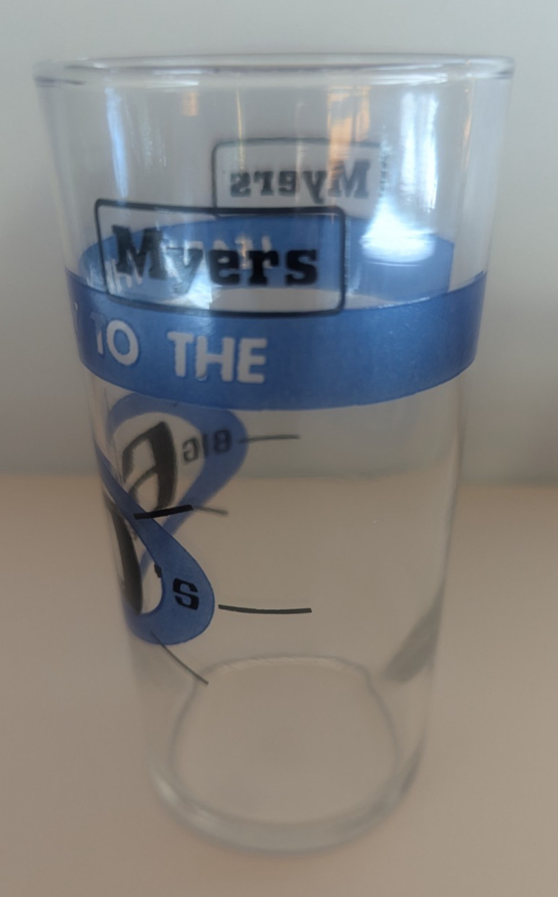 Vintage F.E. Myers Promotional Drinking Glass 1959-1960 Ashland, Ohio