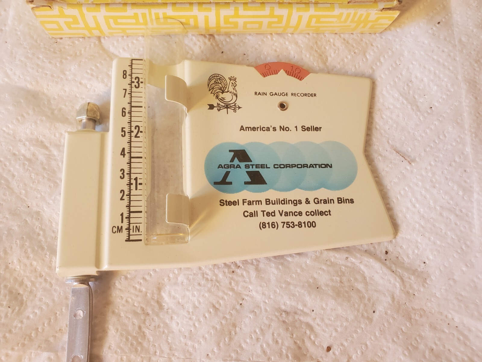 Metal Rain Guage Agri Steel Farm Buildings & Grain Bins Ted Vance Plastic Tube