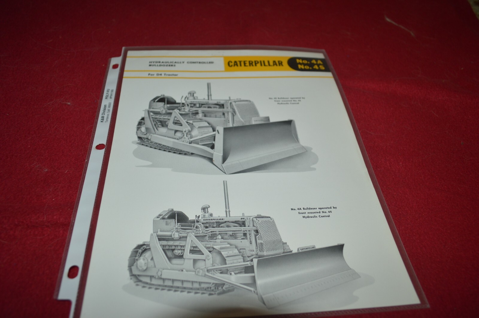 Caterpillar 4A 4S Bulldozers For 1959 Dealer&rsquo;s Brochure AMIL16