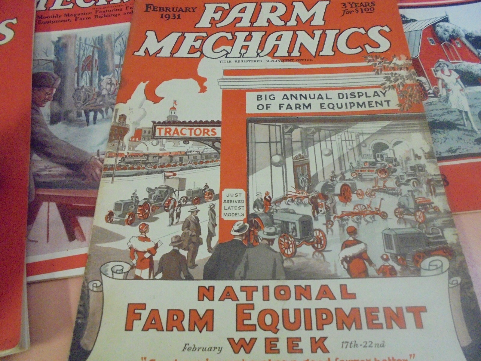 Vintage Lot of Four 1928, 1931 Farm Mechanics Magazines