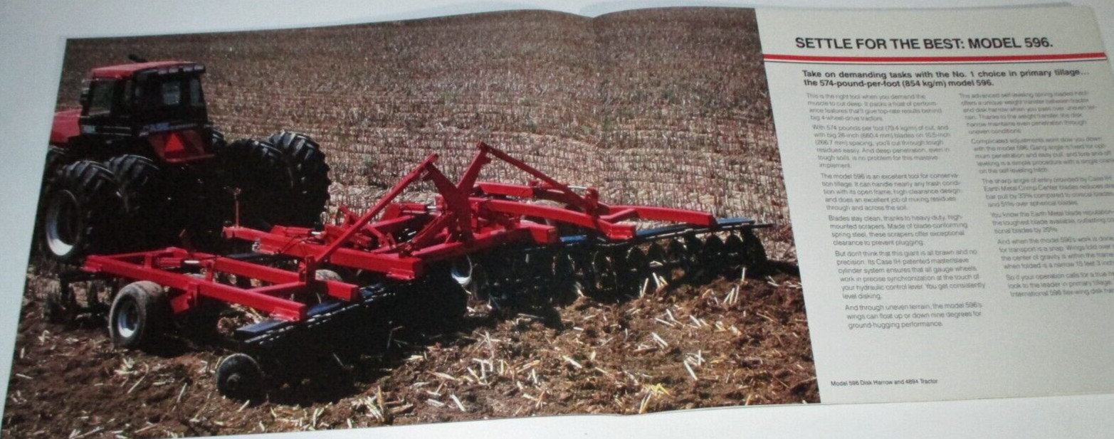 *Case IH Tandem Disk Harrows Sales Brochure 496 596 696 475 485 501 350 370 122