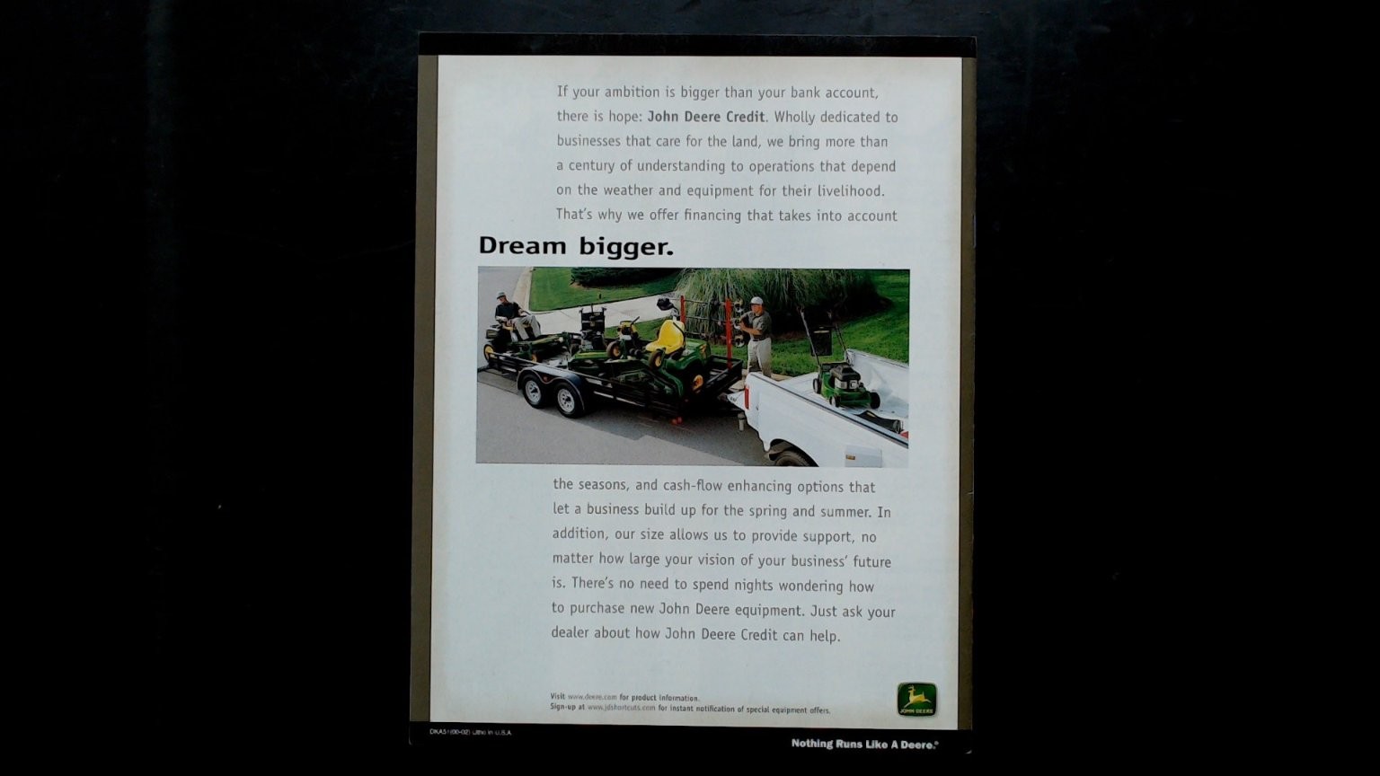 John Deere 2000-2001 Commercial Mowing Equipment Brochure Vintage
