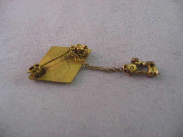 Vintage 4-H Junior Leadership Pin 1/20 10K Gold Filled w/ E Guard Chain Lapel
