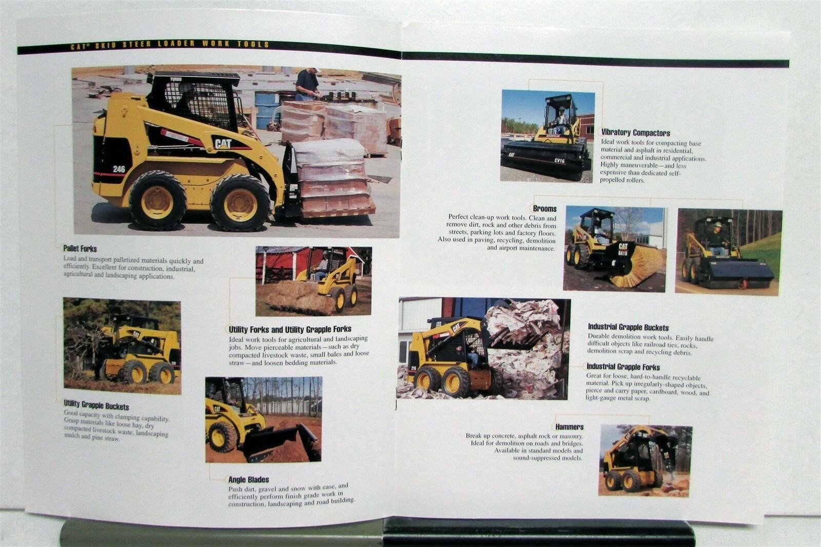 2000 Caterpillar Skid Steer Loader Tools Specs Construction Sales Brochure