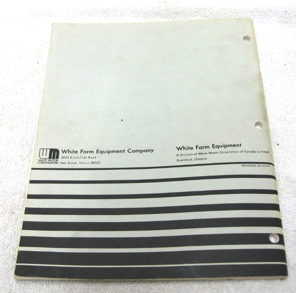 1979 WHITE FARM EQUIPMENT 2-70 FIELD BOSS TRACTOR OPERATORS MANUAL