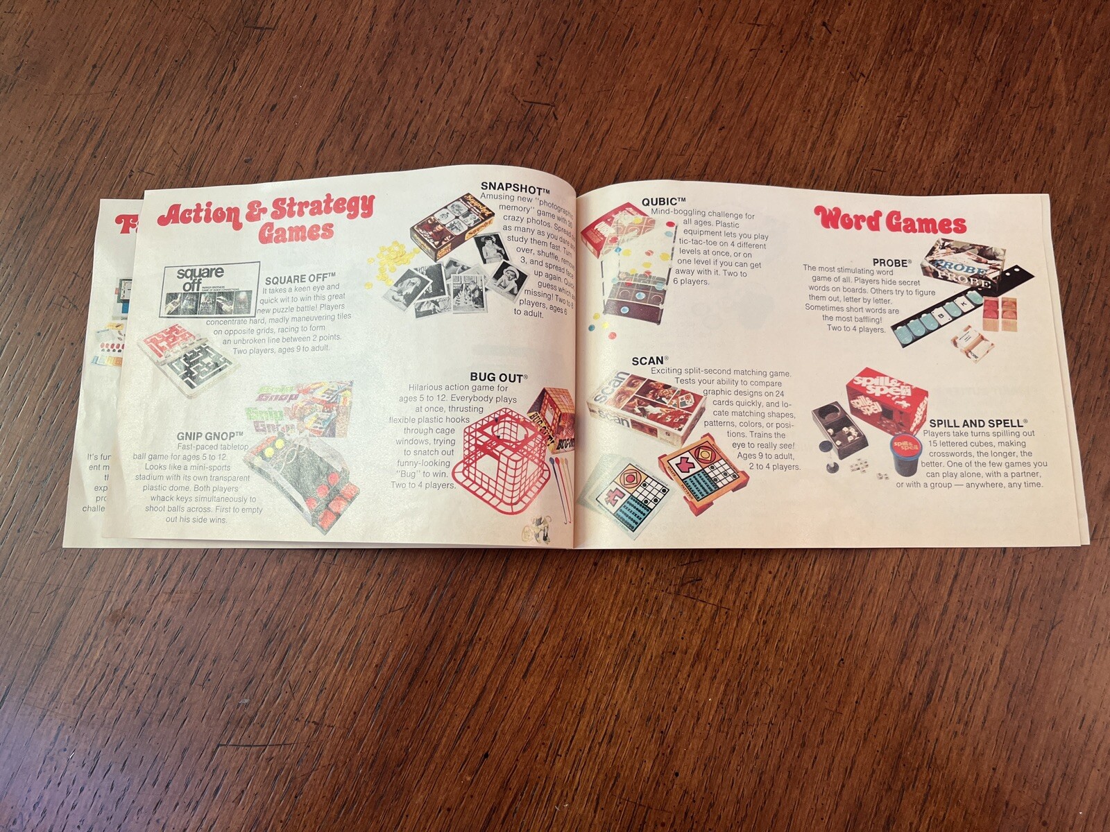 Vintage Parker Games brochure