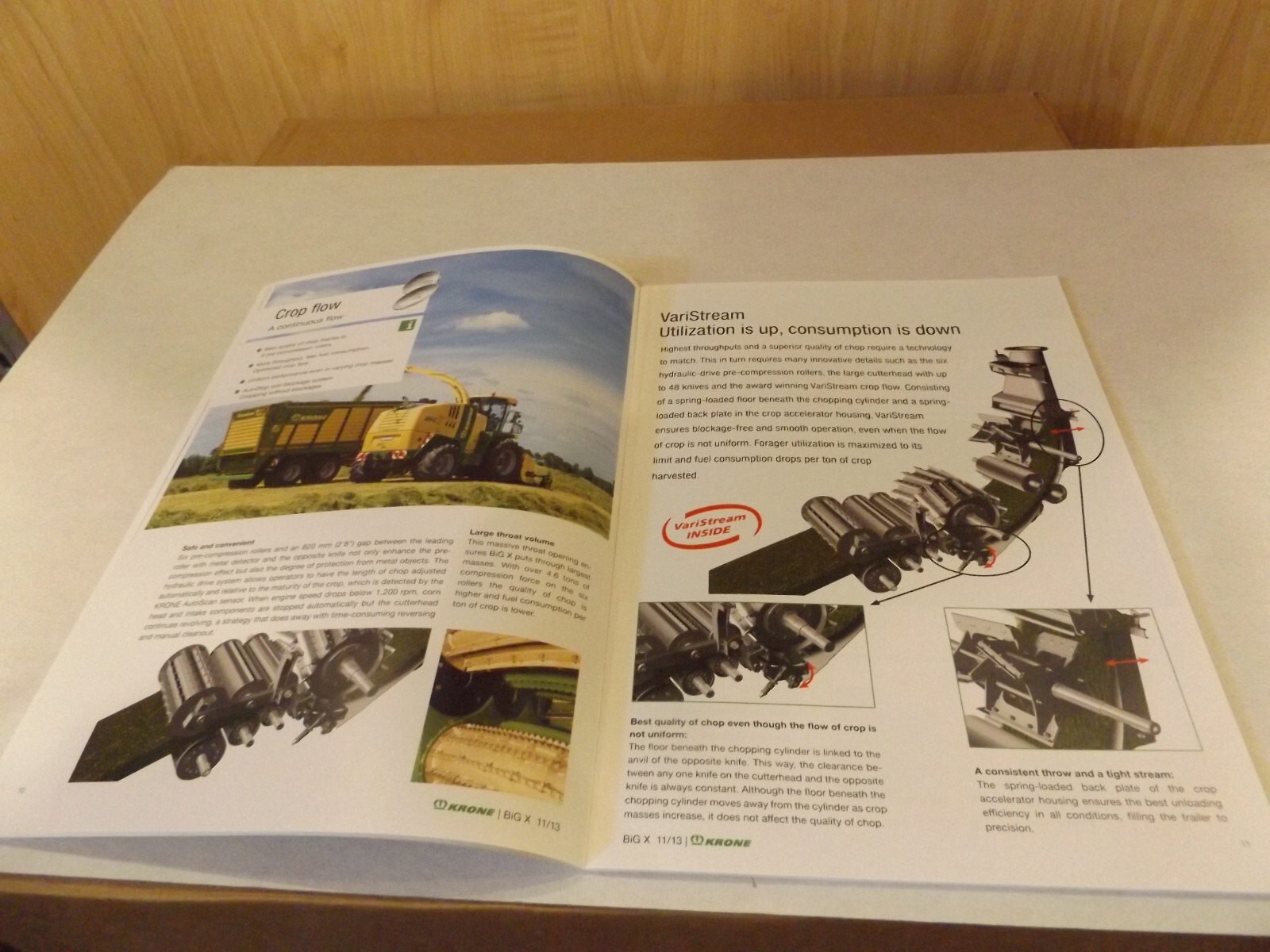 KRONE BIG X 600/700/850/1100 FORAGE HARVESTER. LIT # BIG X-11.13 209008210
