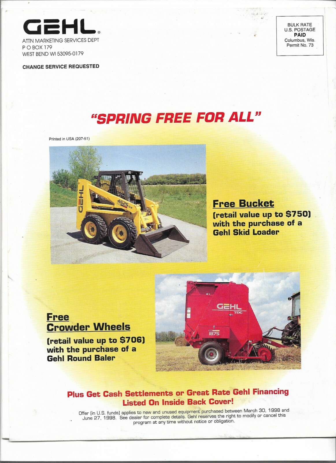Original OEM Gehl Good Ideas Volume 14 Number 2 Magazine Brochure Book Pamphlet