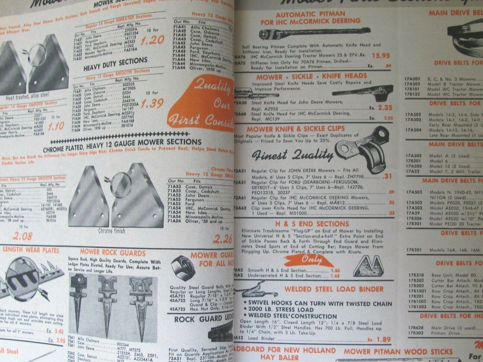 1962 FARM PART CATALOG ITCO GERMAN FORD TRACTOR CO PEORIA ILL