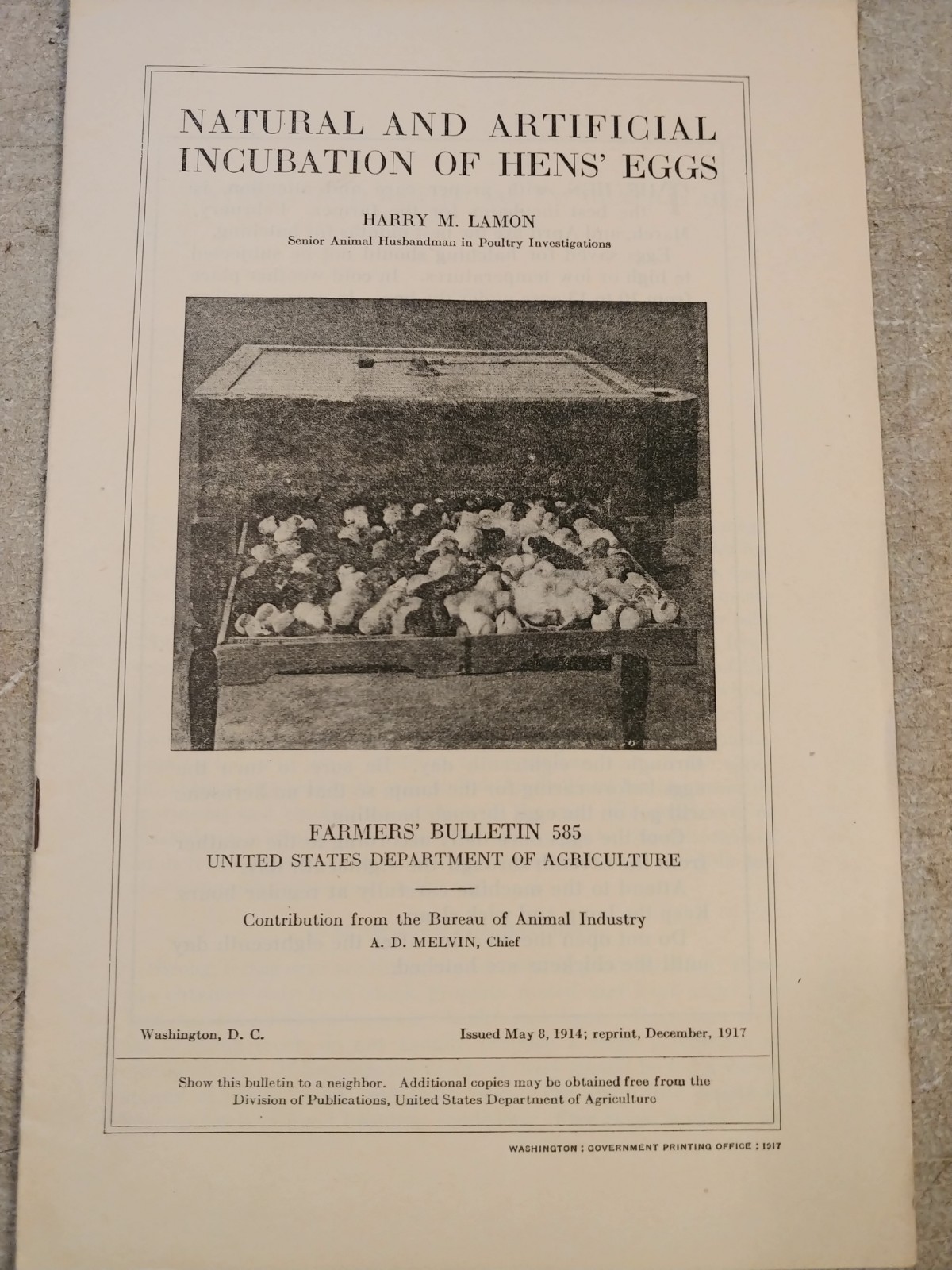 7 DEPARTMENT OF AGRICULTURE BOOKLETS On POULTRY AND BIRDS 1917 -1928