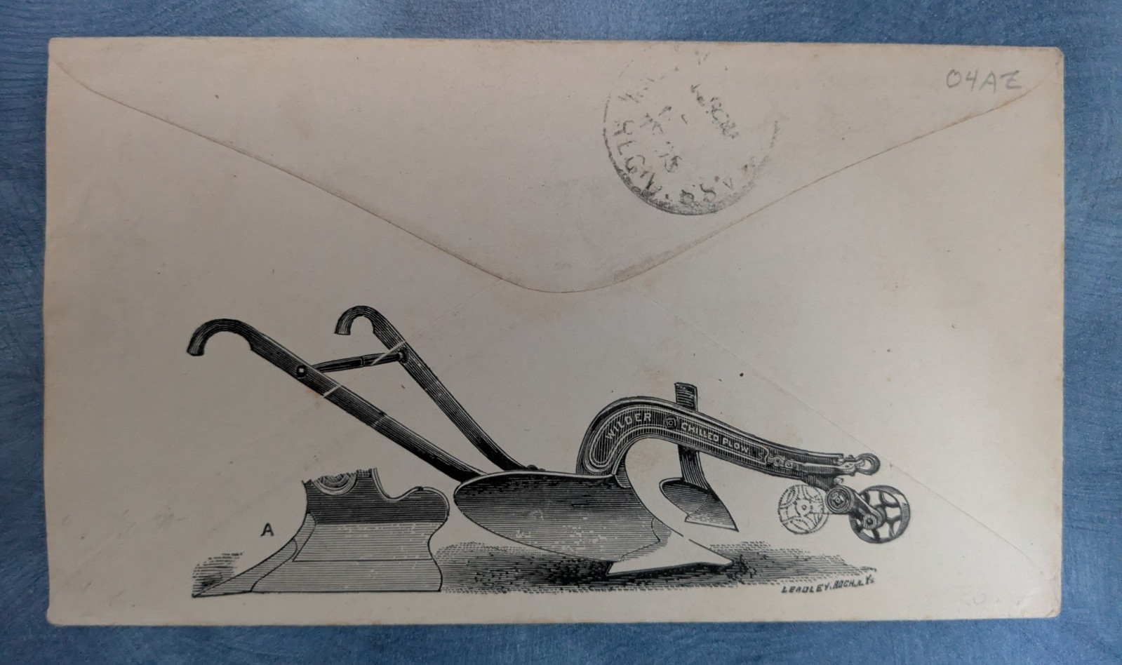 1895 Agricultural Advertising Envelope Wilder Chilled Plow Leadley Litho