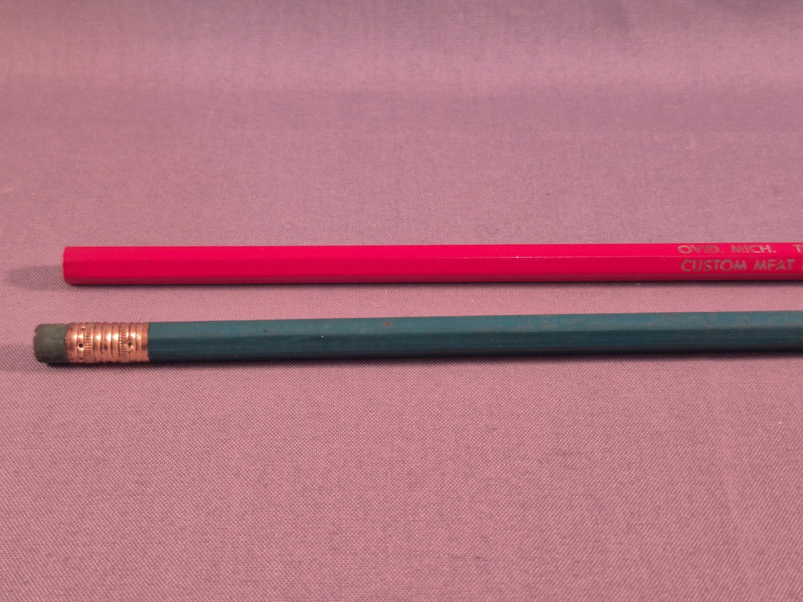 Vintage Pencil Sheldon&rsquo;s Meat Packing House Ovid MI Green Red Advertisement