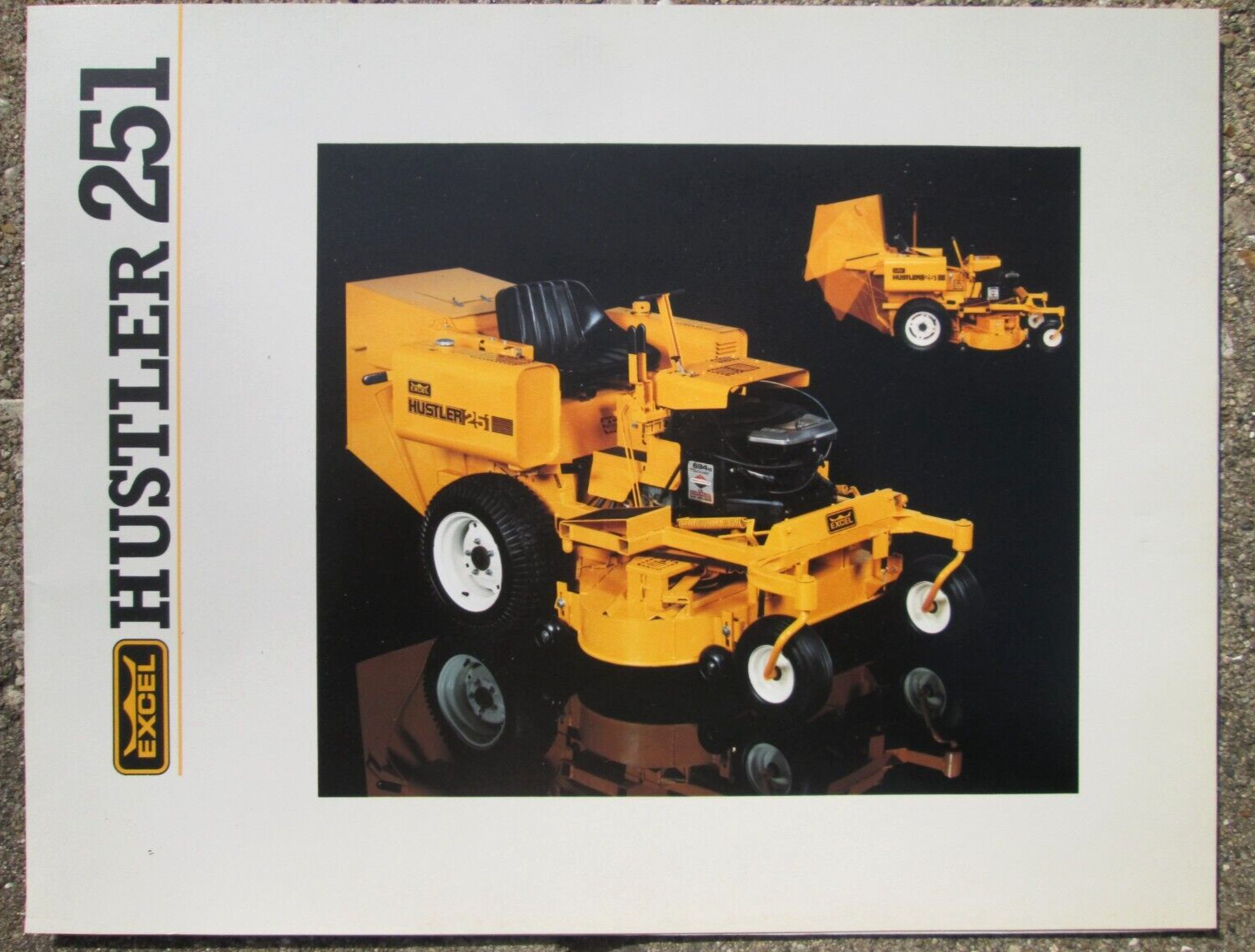 1985 EXCEL HUSTLER 251 Lawn Mower Landscaping Brochure
