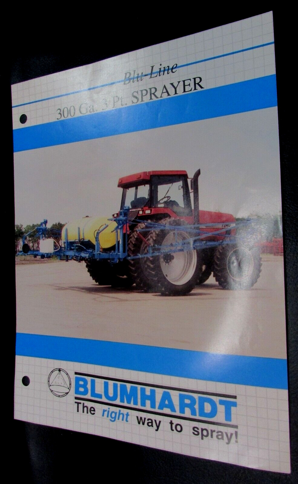 New 1990&rsquo;s Blumhardt Blu Line Wahpeton ND Farm 3 Point Crop Sprayer Brochure