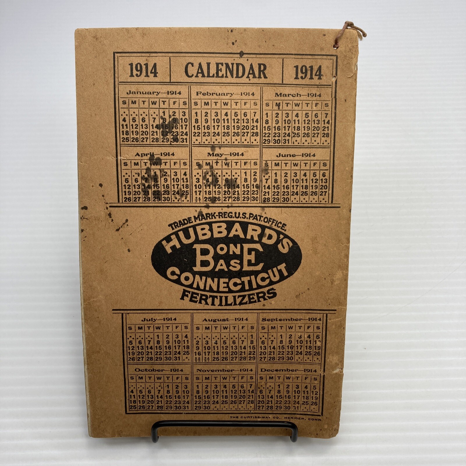 Hubbard&rsquo;s Bone Base Fertilizer Connecticut Almanac 1914 Agriculture Advertising