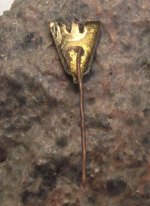 Antique Wheat Ear Grass Logo Motif Farming Farm Worker Agriculture Pin Badge