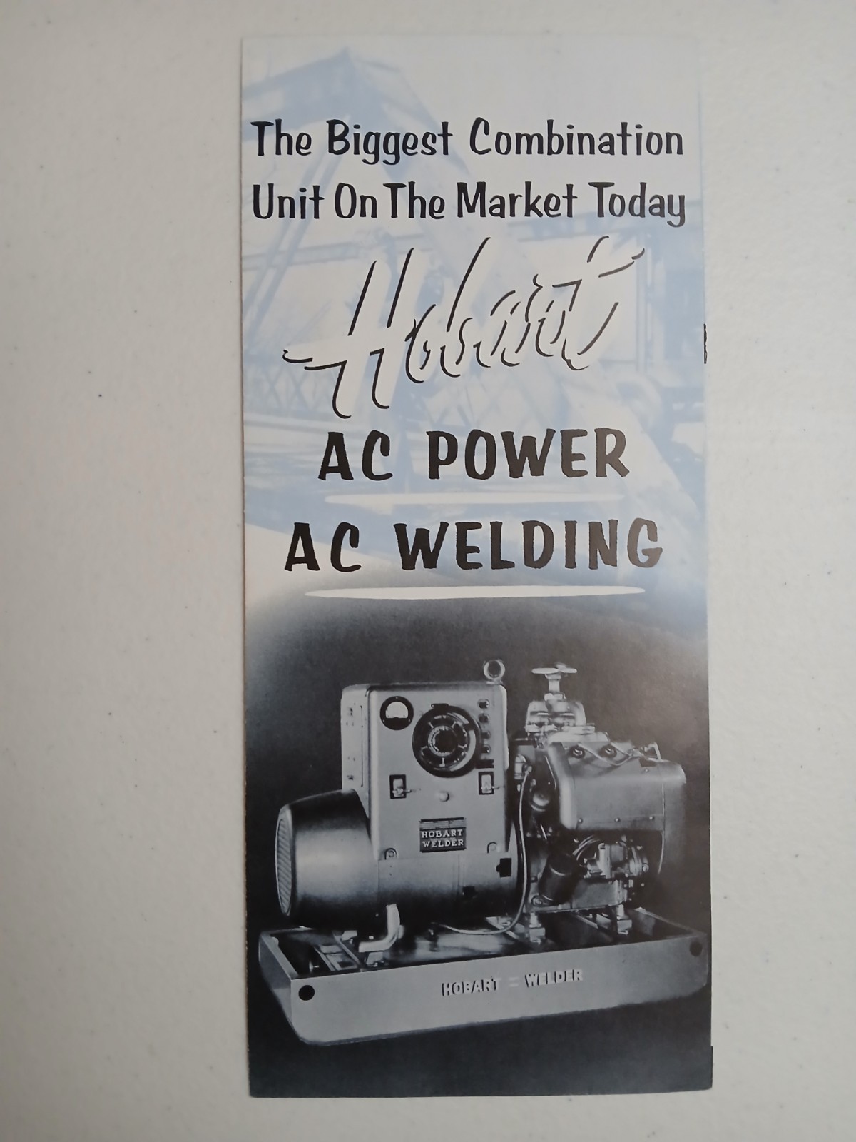HOBART AC Power Welding Products Ohio Sales Brochure Pamplet Advertising 1950s