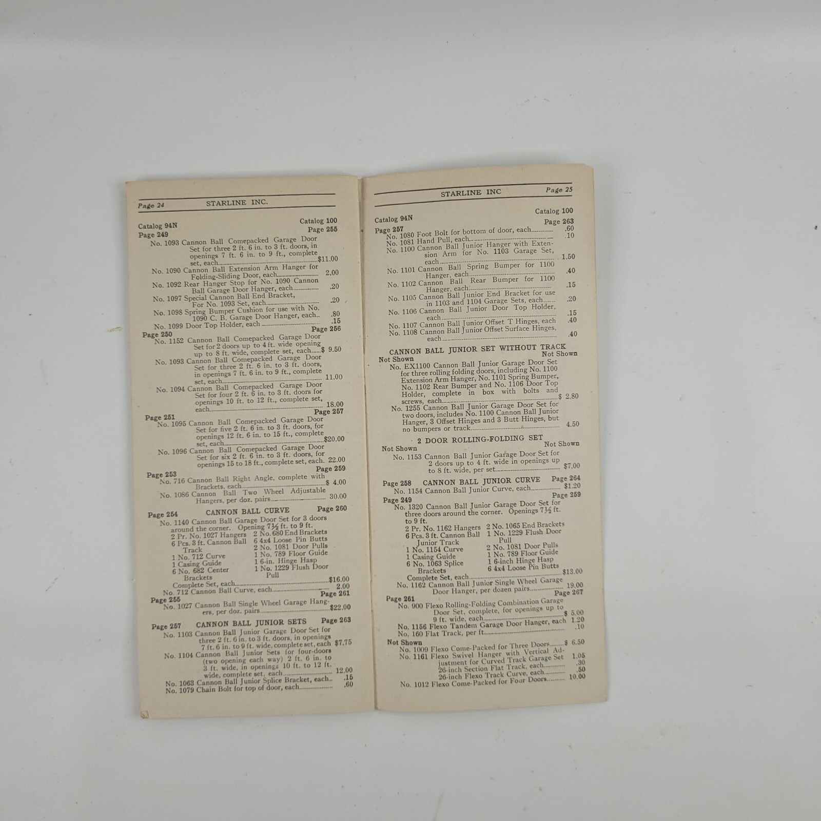 1934 Catalog Price List Starline Barns Garages Dairy Equipment Harvard Illinois