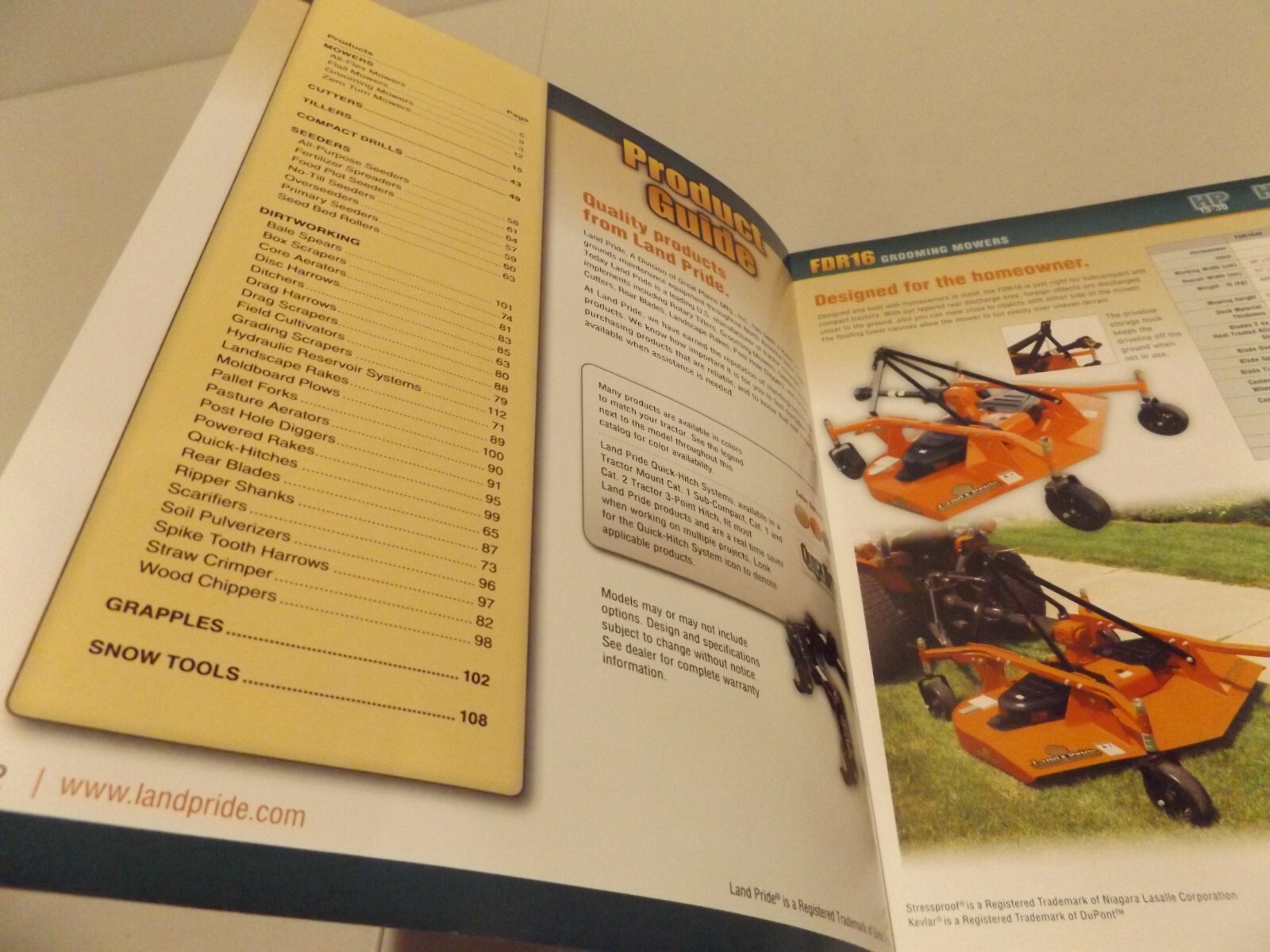 LAND PRIDE PRODUCT GUIDE Over 300 Products To Fit Your Lifestyle, 10/1/16
