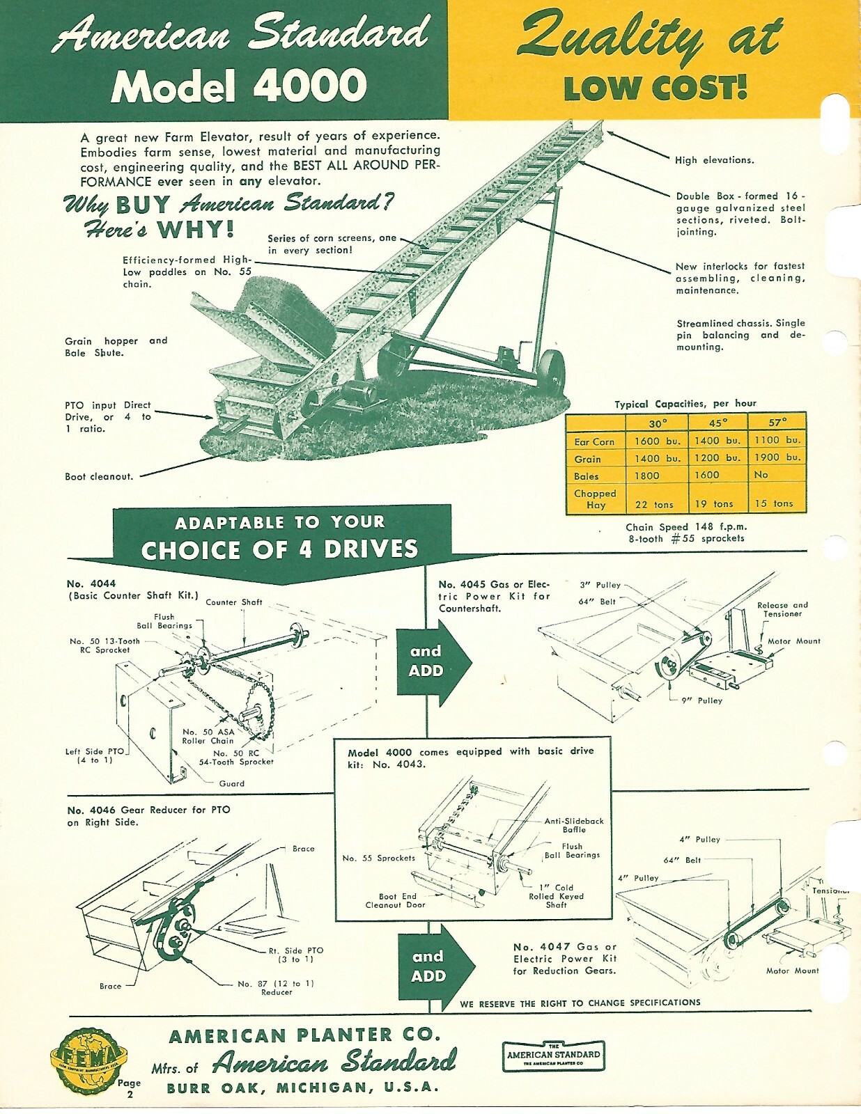 American Planter – American Standard – Farm Elevator Auger – Mixed Pages (F7521)