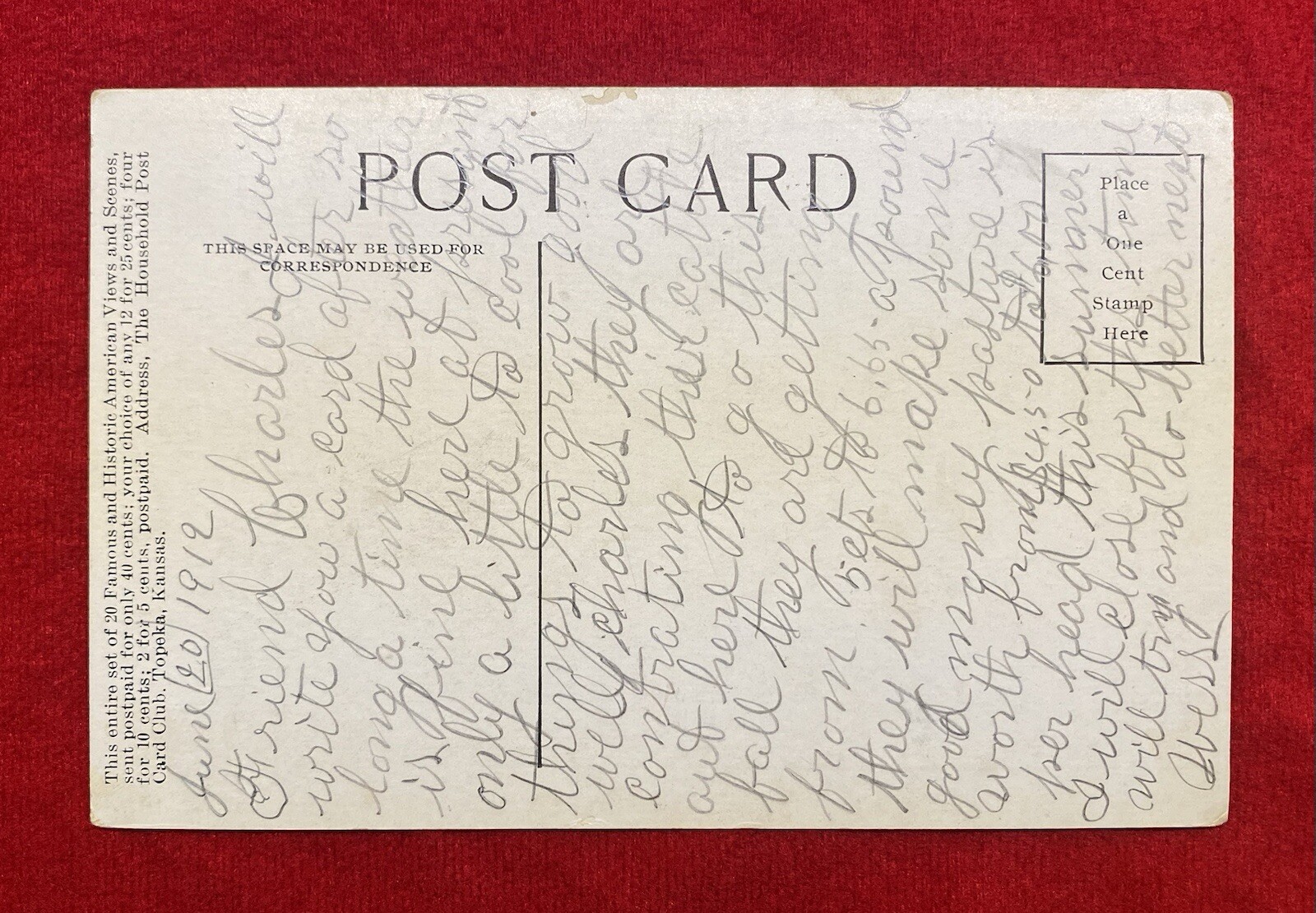 1912 « PLOWING BY STEAM IN FINNEY COUNTY-KANSAS » {STEAM TRACTOR ENGINE} POSTCARD!