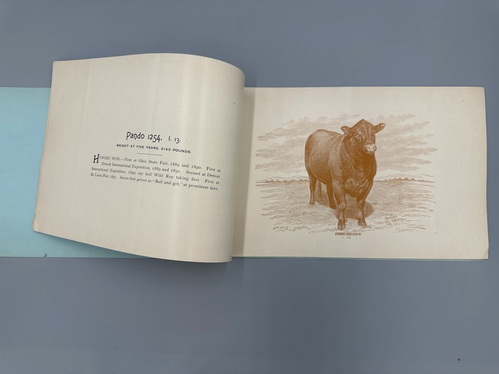 1892 RED POLLED CATTLE Farm Advertising Illustrated HERD BOOK Delaware Ohio