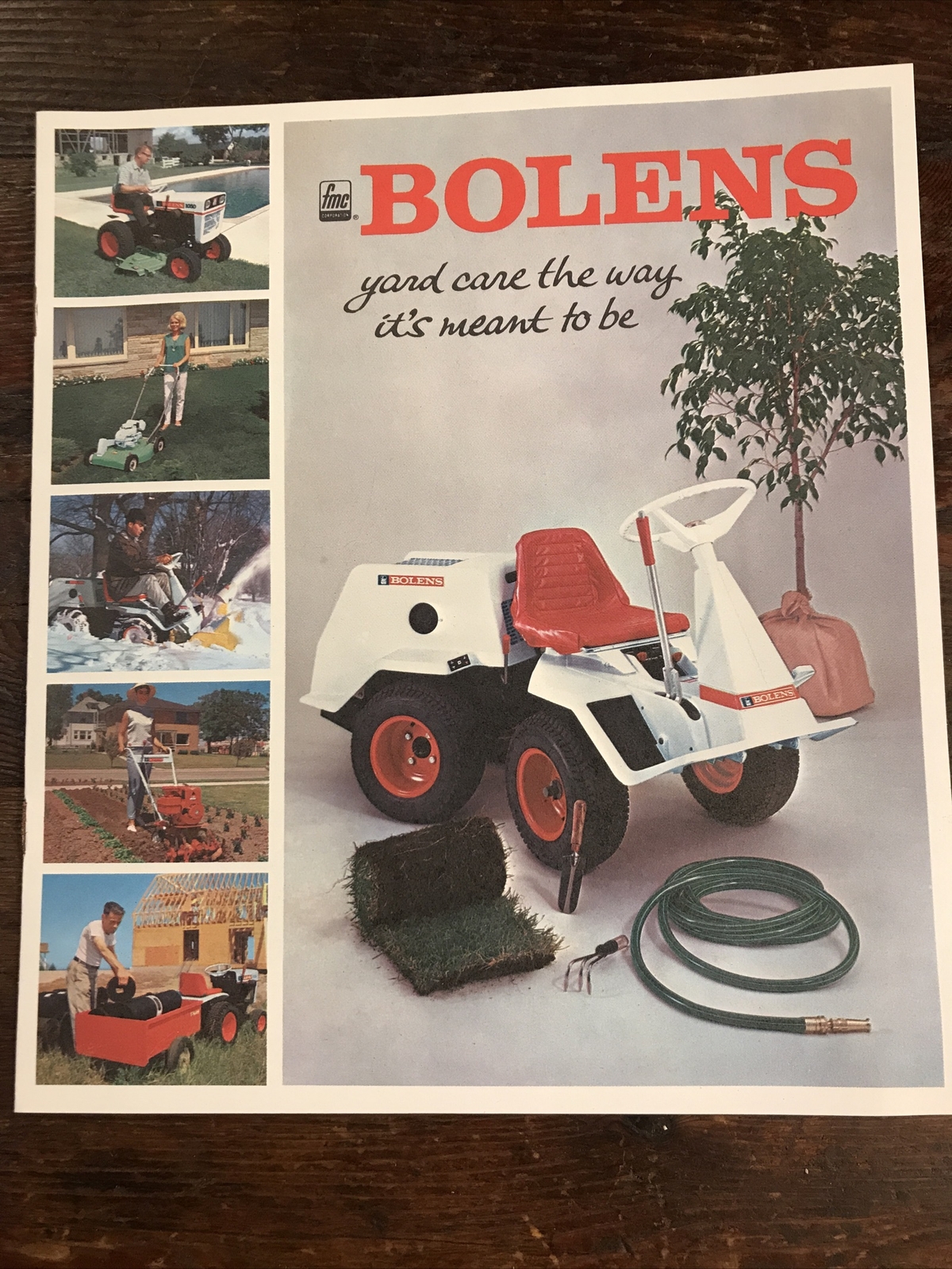 1965 VINTAGE ORIGINAL BOLENS LAWN GARDEN ESTATE KEEPER TRACTOR COLOR BROCHURE