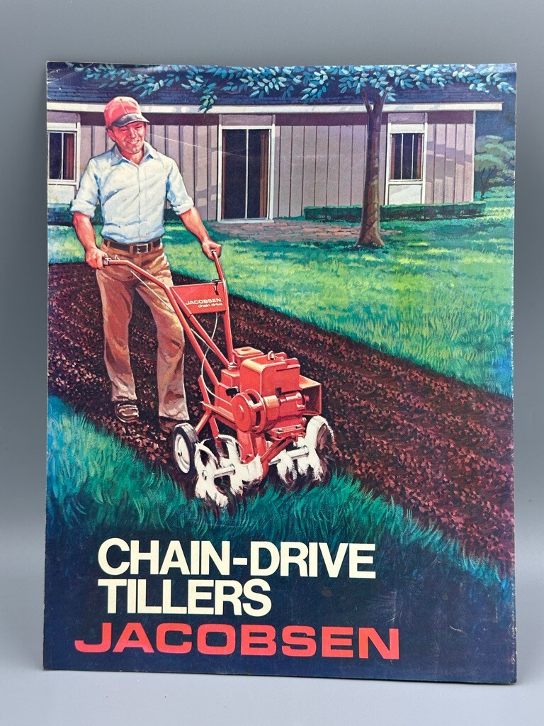 1970s JACOBSEN TILLER Lawn Care BRIGGS & STRATTON Advertising Vintage Brochure
