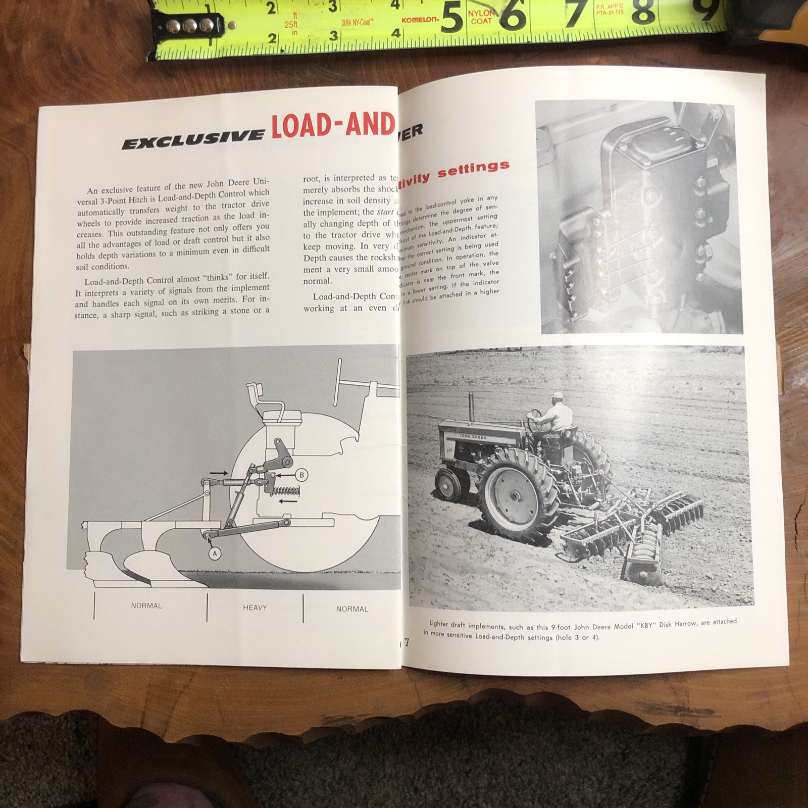 Rare John Deere Brochure 3 Point Hitch ￼ Models 520/620/720