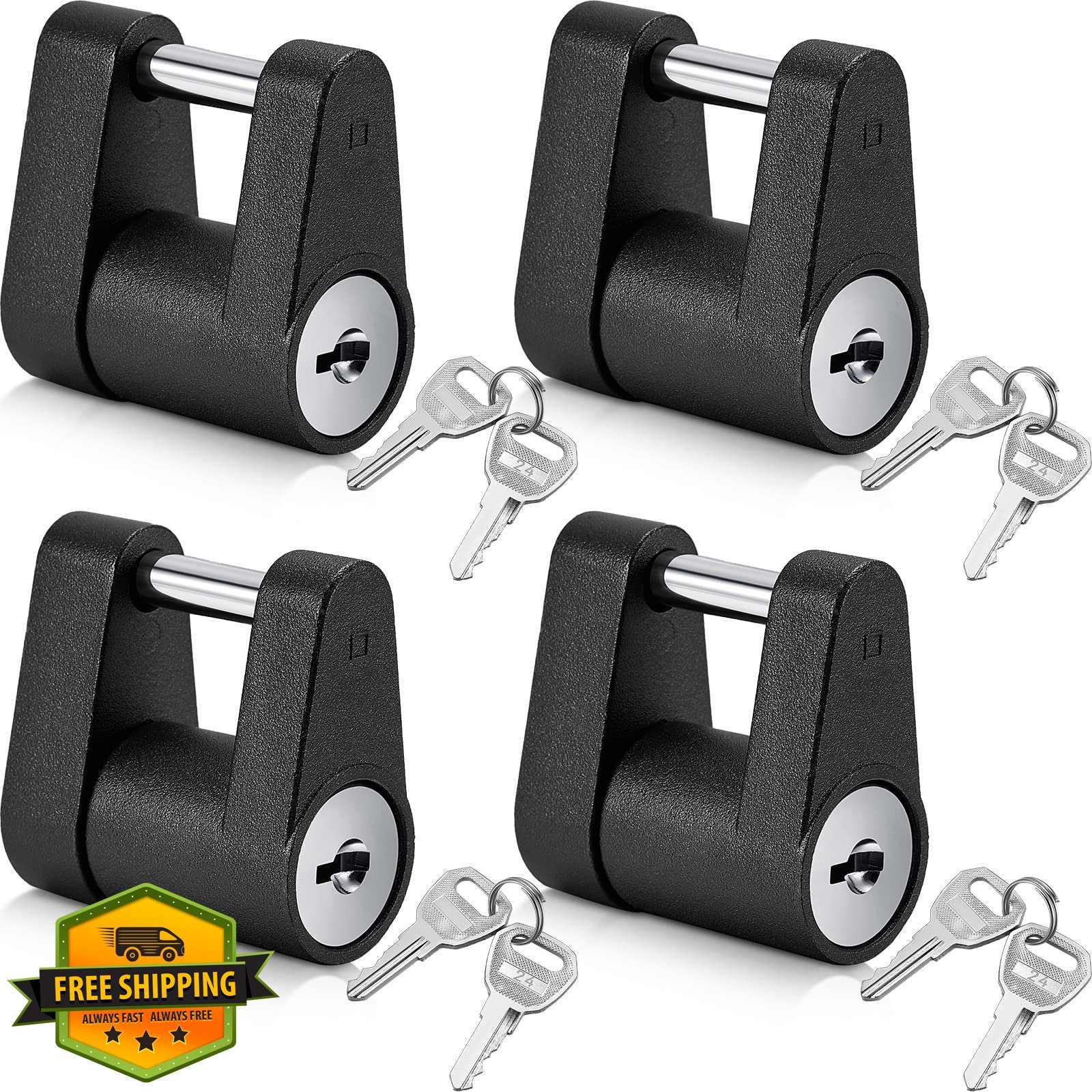 Chumia Trailer Hitch Lock 1/4&Prime; Dia 3/4&Prime; Span Black 1 Pack