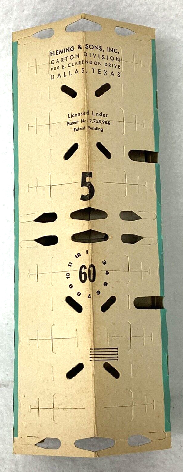 VINTAGE EGG CARTON,NEW OLD STOCK NOS,HANCOCK & HEFNER,ONE DOZEN 2×6,COLLAPSED,TX