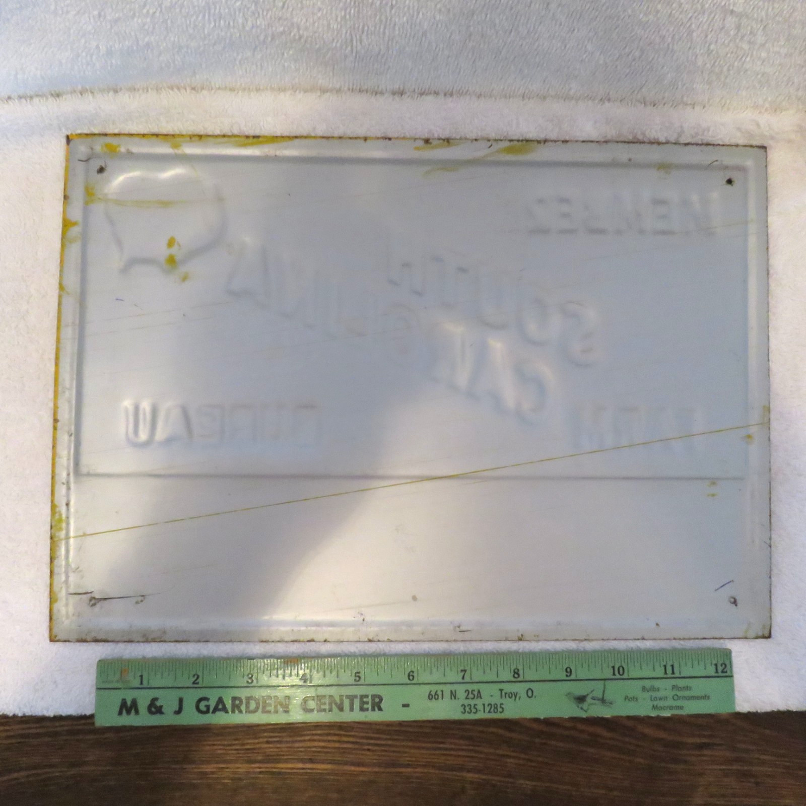 Vintage South Carolina Farm Bureau Member Metal Sign Advertising Scioto Sign Co