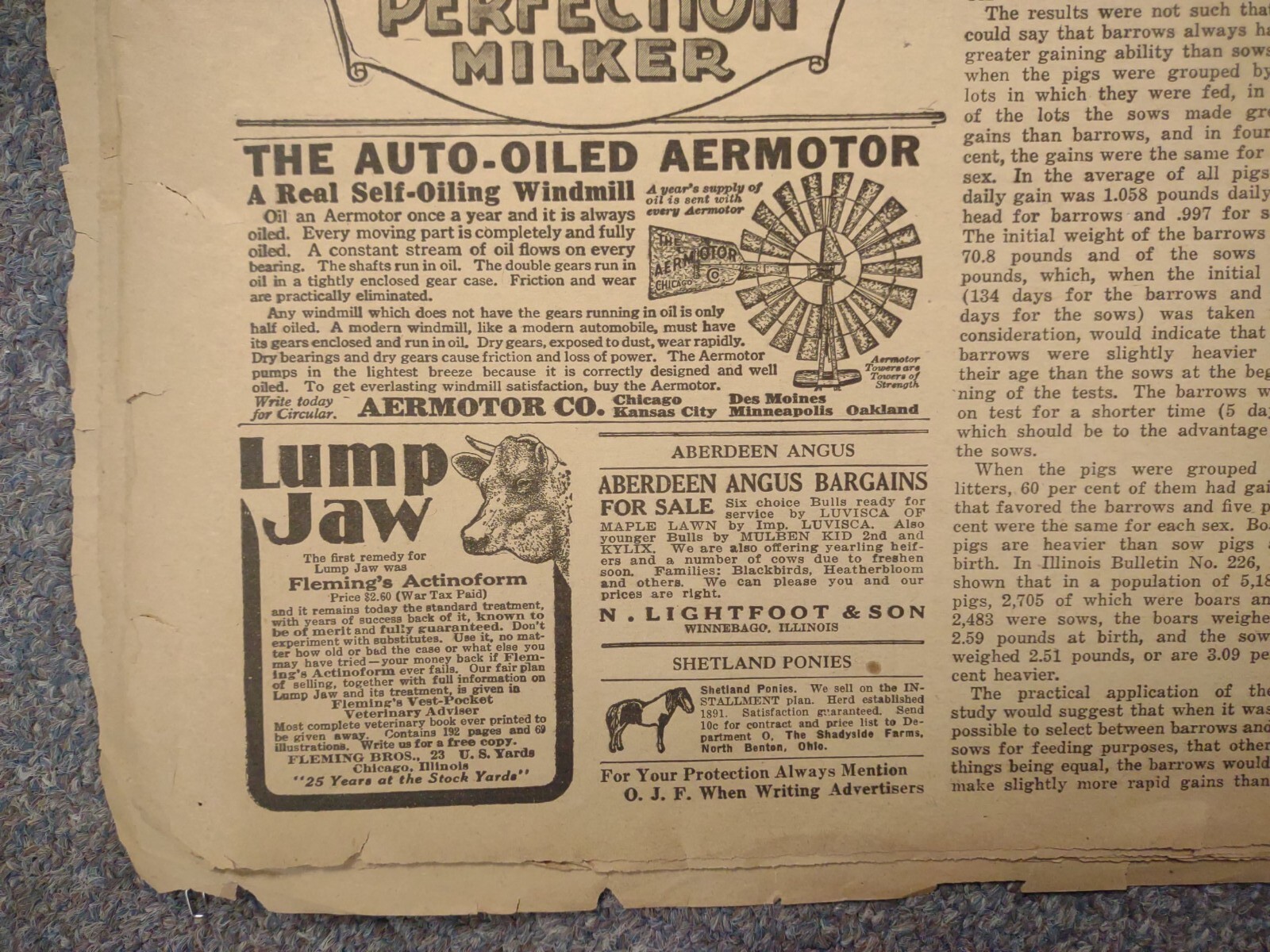 Orange Judd Farmer Newspaper Chicago, Illinois May 21, 1921 poor condition
