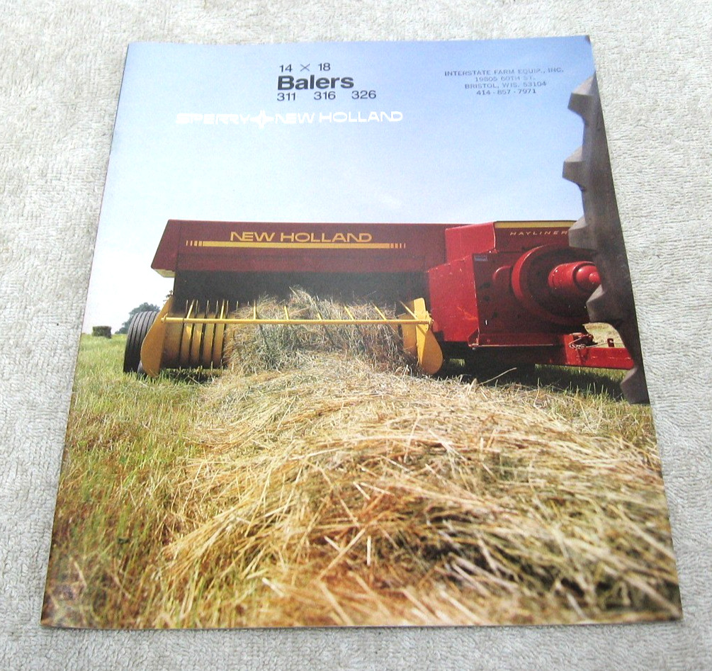 VINTAGE 1985 FORD NEW HOLLAND TRACTOR BALER BALERS BROCHURE 311 316 326