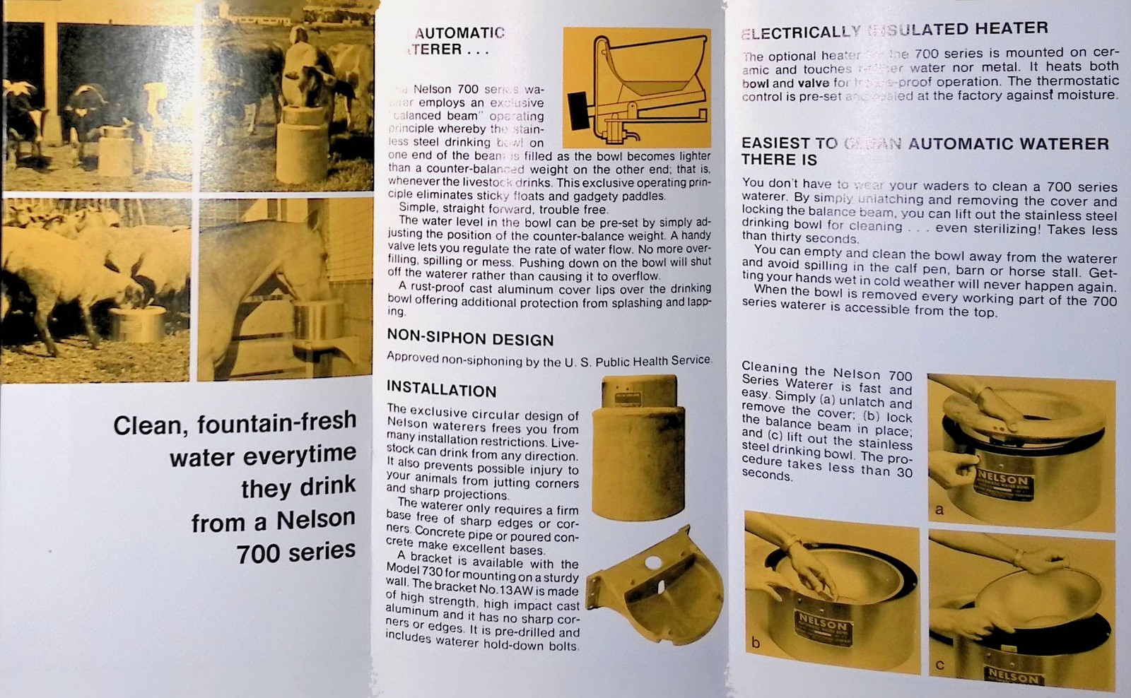 Vintage Farm Machinery Sales Brochure Nelson 700 Series Automatic Waterers Broc
