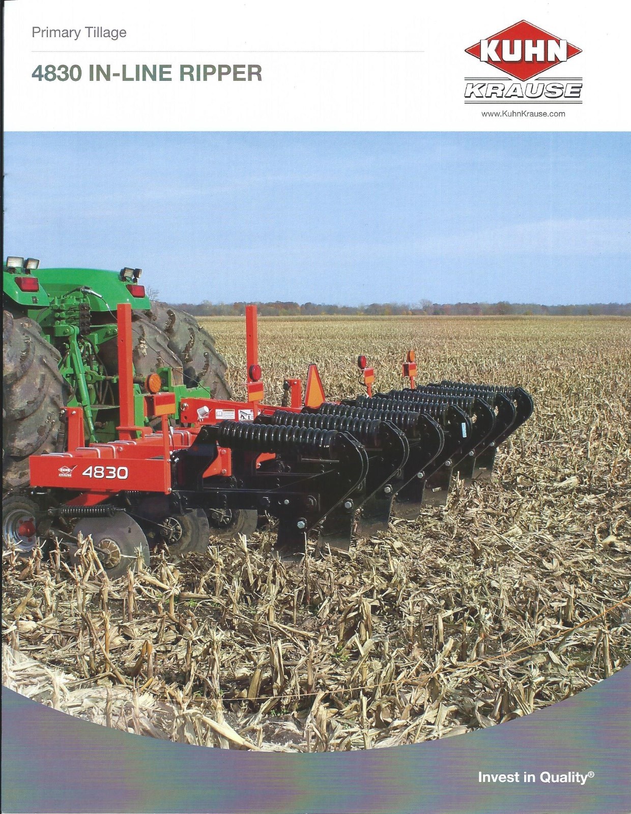Farm Implement Brochure – Kuhn Krause – 4830 – In-Line Ripper – 2013 (F6082)